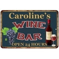 thumbnail image 1 of Caroline's Green Wine Bar Sign Wall Decor 8 x 12 High Gloss Metal 208120043886, 1 of 1