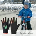 thumbnail image 6 of Ettsollp Windproof Gloves 1 Pair Kids Cycling Gloves Water-resistant Cartoon Print Outdoor Thermal Mittens with Fleece Lining Winter Warm Gloves, 6 of 8