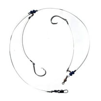 Stellar Double Drop (6/0 Hooks, 2 Pack) Drum Leaders, Saltwater Fishing Rig, Circle Hooks 100 lb. Mono
