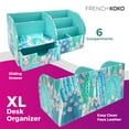 thumbnail image 5 of French KOKO Large PU Leather Desk Organizer Pen Holder Office Accessories Women Kids Girls Work School Supplies - Cute Cactus, 5 of 5