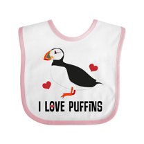 Inktastic I Love Puffins Cute Birdwatcher Boys or Girls Baby Bib