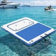 thumbnail image 1 of Danrelax 10'x8' Inflatable Floating Dock, 3mm EVA Mat, Electric Pump, Fits 10, for Lakes, Pools, 1 of 8