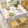 thumbnail image 2 of Mizhona Happy Easter Tablecloth Rectangle,Spring Floral Table Cloth for Kitchen Dinner Decor,60"x84", 2 of 5