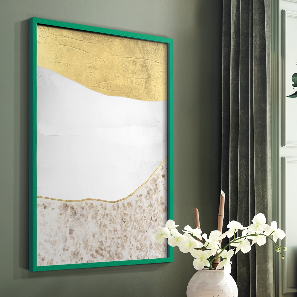 Whitestone II Framed Print in Green Solid Wood 8 x 10 Framed Print