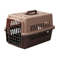 thumbnail image 4 of El portador echado a un lado duro del animal doméstico del cajón del transporte del animal doméstico con los gatos de la puerta transporta el viaje de Marrón, 4 of 10