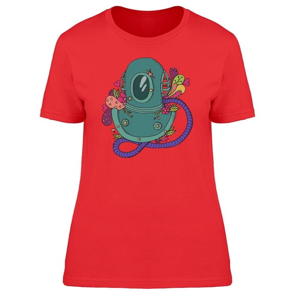 Retro Diving Helmet Colorful Tee Women's -Image by Shutterstock