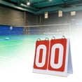 thumbnail image 1 of Ximing Sports Scoreboard Table Score 2 digits Score Keeper Flip Scoreboard Score Counter for Football Volleyball Team Games Red, 1 of 10