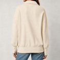thumbnail image 4 of DISKEBUISS Women's Ribbed Full Zip Up Jacket Stand Collar Long Sleeve Sweatshirt Coat with Thumb Holes & Pockets for Fall Winter, 4 of 7