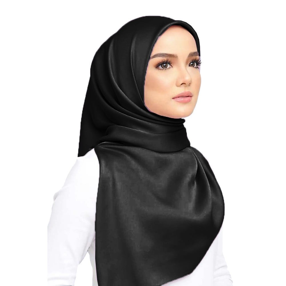 Unisex Satin Silk Scarf, Women Fashion Shawl, Head Wraps, Women Hijab  180x90cm