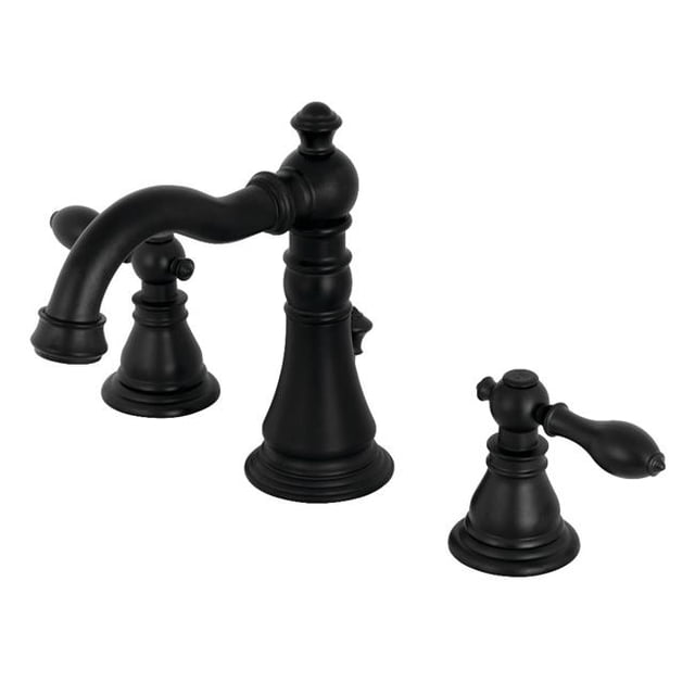 Robinet de Lavabo à Large Diffusion 8 Po, Noir Mat