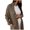 Khaki, variant on Vedolay Womens Suit Jackets Womens Distresse Oversized Stretch Button Up Cropped Casual Jacket,Beige One Size
