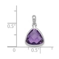 thumbnail image 4 of Auriga Fine Jewelry 925 Sterling Silver Rhodium-plated Amethyst Pendant for Women, 4 of 6