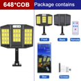 thumbnail image 2 of Lampe de Rue Solaire Led 3 Modes Extérieur Pliable Capteur de Mouvement Réglable Télécommande Jardin V97-264, 2 of 5