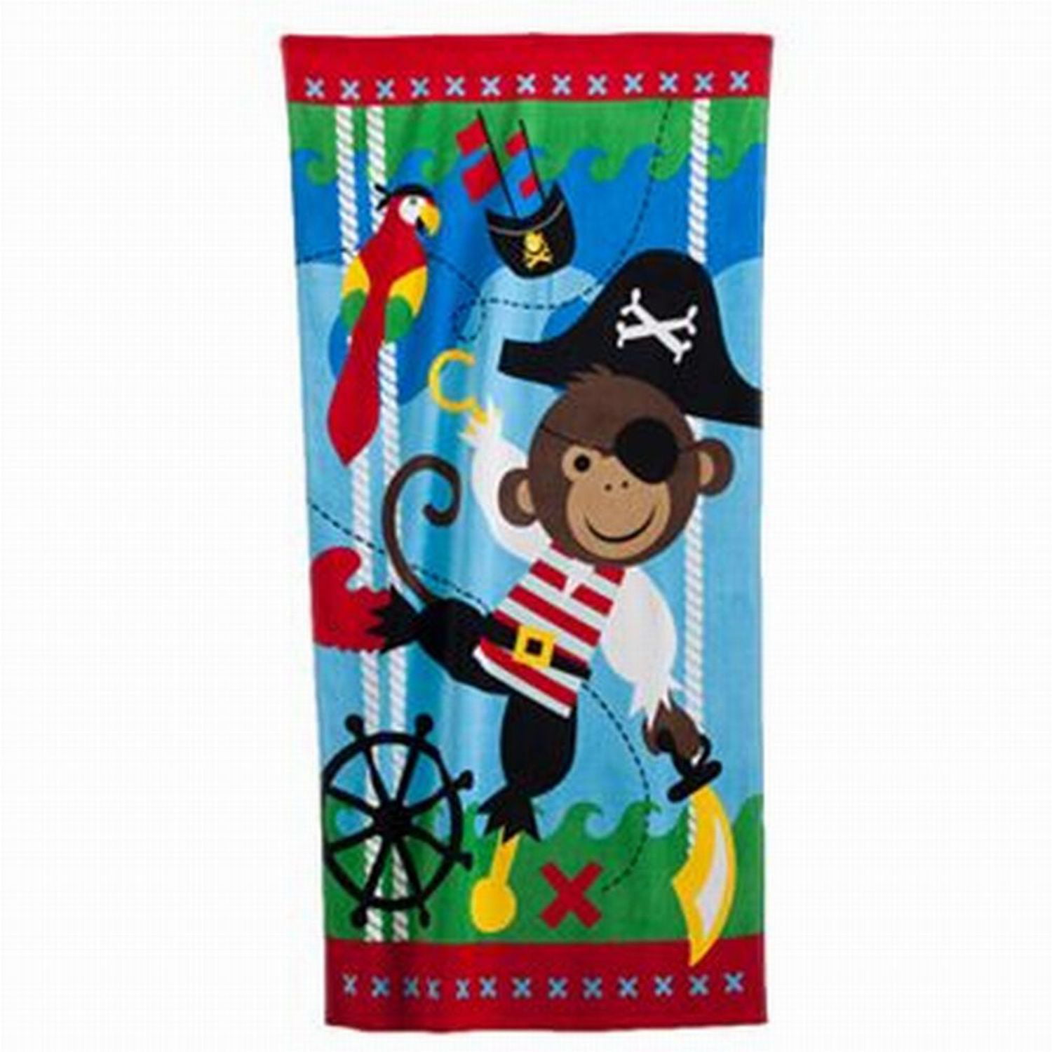 Outer Spaceman Beach Pool Towel 28x58 Velour/Terry Jumping Beans Kids NWT $26 