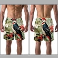 thumbnail image 3 of luoweisi Men's Beach Shorts Quick Dry Swim Trunks with Mesh Lining Woodpecker 2XL, 3 of 5