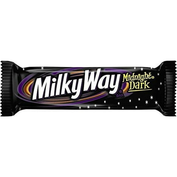 Milky Way Midnight Dark Chocolate Pack of 6 Candy Bar, 1.76 oz.