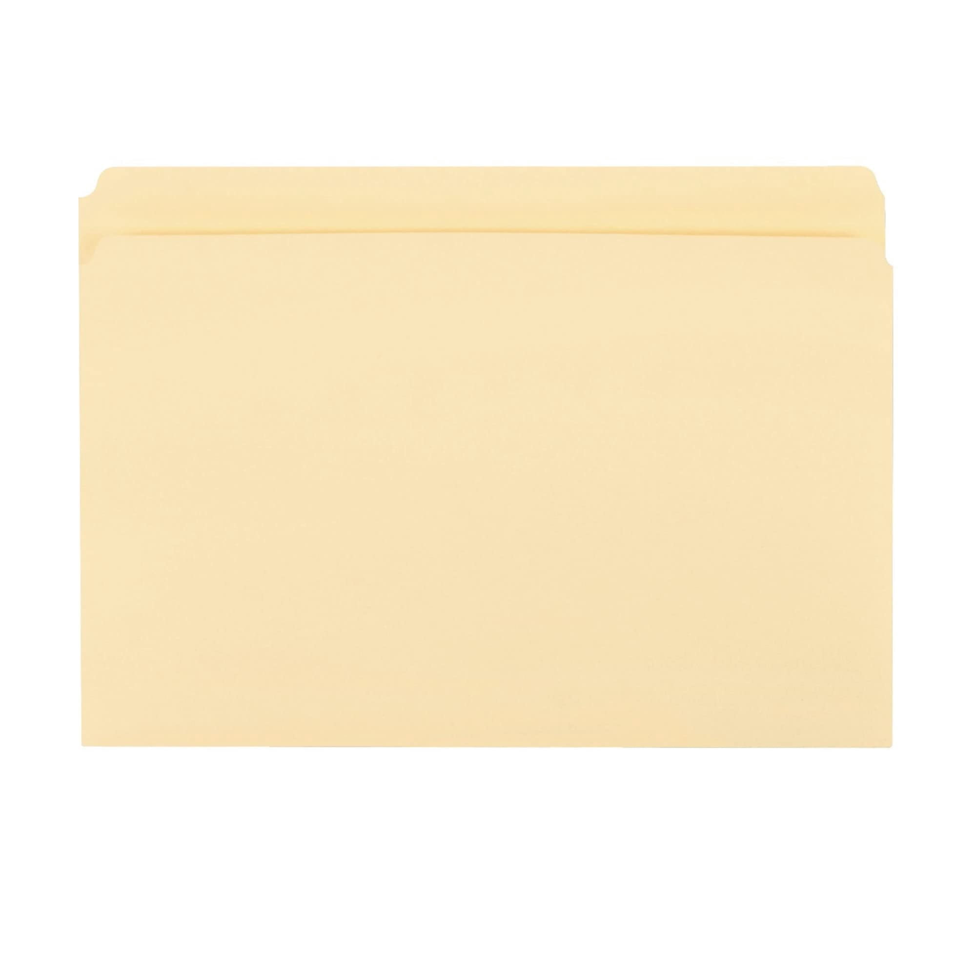 Office Depot Straight Cut Manila File Folders, 3/4in. Expansion, Letter Size, 30% Recycled, Pack Of 100, 97181