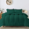 thumbnail image 2 of D.N.G. BEDDINGS 3 Piece Luxury Straight Line Pattern Comforter Set, Premium Super Soft, 800 Thread Count, 100% Egyptian Cotton, Oversized Super King Size Teal Green Solid Color, 2 of 6