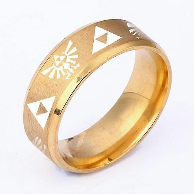 Stainless Steel Triforce Ring - Heytea The Legend Of Zelda, Matte Finished Bands