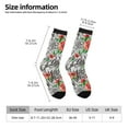 thumbnail image 2 of Fotbe Roses Mixed Zebra 1 Pattern Long Socks for Men & Women – Breathable & Stretchy Compression Socks, Ideal for Running, Travel, and Everyday Wear Size 5-11, 2 of 6