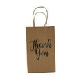 thumbnail image 5 of SSWBasics Small Kraft Paper Shopping Bags with Handles  Thank You Design  5"L X 3.5"D X 8.25"H  Case of 100 - Durable Paper Shopping Bags with Handles, 5 of 7