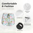 thumbnail image 4 of Balery Love You Rabbit Pantalones cortos deportivos para mujer con forro y dos bolsillos, elásticos, para entrenamiento, gimnasio, yoga-Small, 4 of 7