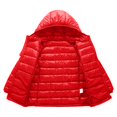 thumbnail image 4 of Girls Puffer Jacket Boys Jackets Size 8-10 Boys' Winter Coat - Lightweight Full Zip Up Quilted Puffer Coat Hooded Puffer Jackets Outerwear Boy Clothes Red 10-11 Years, 4 of 4