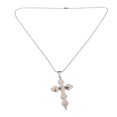 thumbnail image 1 of Collar Zulema con Colgante de Crucifijo Cruz Ondulada Acero Inoxidable Oro Estilo Punk Goth, 1 of 8
