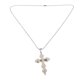 thumbnail image 1 of Punk Goth - Collar con colgante de crucifijo con cruz ondulada de 3 capas de material acero inoxidable en oro Hugo Collar de la Cruz, 1 of 8