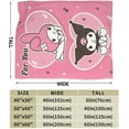 thumbnail image 4 of Kawaii Throw Blanket Anime Collage Blanket Throw Blanket Kuromis Soft Micro Fleece Fuzzy Travel Blanket for Bedroom Living Room Couch Office Car Gift for Women Men All Season 40x30 in, 4 of 18
