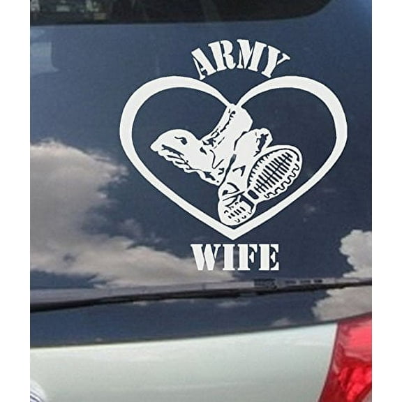 Decal ~ Army WIFE ~ WALL, or Window Decal 9" x 9"