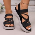 thumbnail image 5 of Women's Comfortable Walking Sandals with Elastic Strap Light Weight Casual Summer Sandals for Trendy Footwear,41, 5 of 6