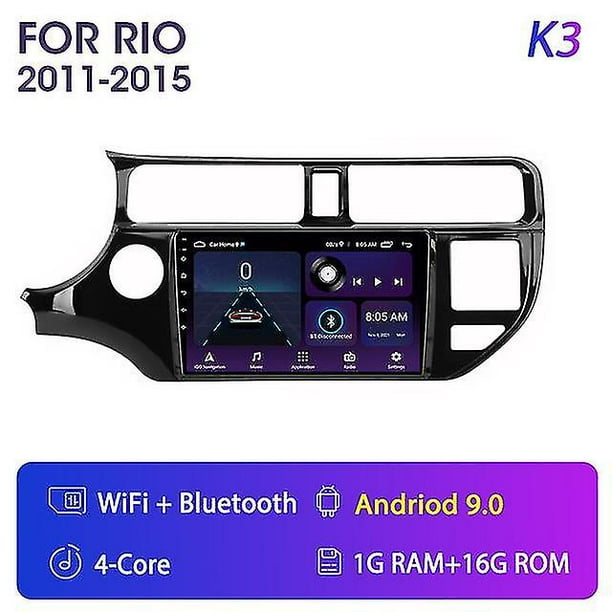 Android 11 2 Din para Kia Rio 2011-2015 Radio de coche Reproductor de video multimedia Navegación Gps Mp5 Dvd Altavoces Audio estéreo Carplay 9quot;