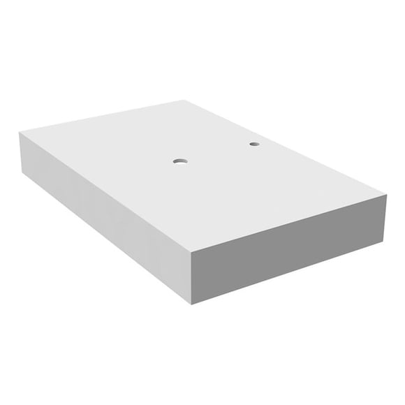 48 Inch Wide White Bathroom Solid Surface Stone Countertop For Sink