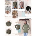 thumbnail image 6 of Weardear Women's Turtleneck Sweaters 2024 Fall Fitted Long Sleeve Pullover Sweater Ribbed Knit Basic Tops, 6 of 9