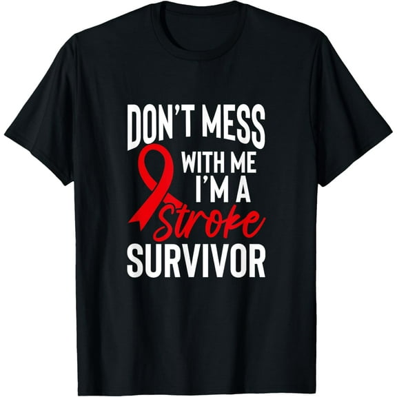Crewneck Unisex Tee - Stroke Survivor Stroke Awareness Stroke Ribbon T-Shirt