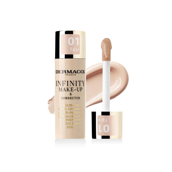 Base de Maquillaje y Corrector Dermacol Infinity Tono Claro