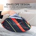 thumbnail image 4 of Yayeee Pillowcase Standard Size Set of 2 Satin Wrinkle Resistant Pillow Case, Orange Abstract Lines, 4 of 7