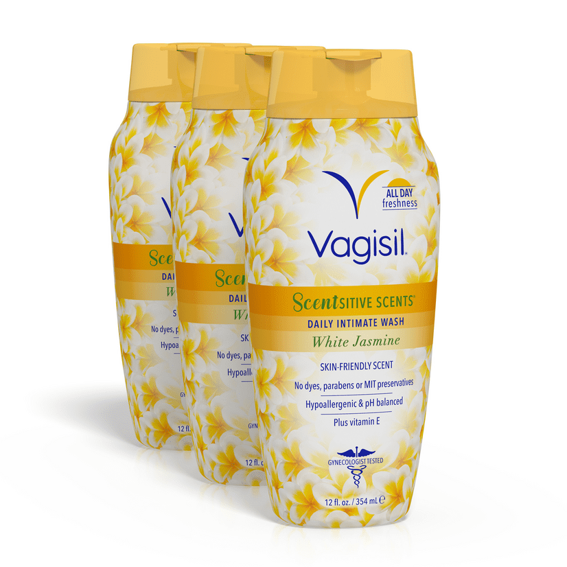 Vagisil Scentsitive Scents Feminine Wash, White Jasmine Scent, 12 fl. Oz. 3 Pack