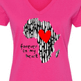 thumbnail image 4 of Inktastic Black History Month Forever in My Heart Ink Print Africa Women's V-Neck T-Shirt, 4 of 5