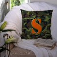thumbnail image 3 of Letter S Monogram - Camo Green Fabric Decorative Pillow, 3 of 4