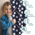 thumbnail image 3 of Blackout Kids Curtains,Baseballs Bats Blue Pattern Children's Insulated Curtains Set Of 2,Bedroom Essentials,Toddler Room Decor 42"x54", 3 of 5