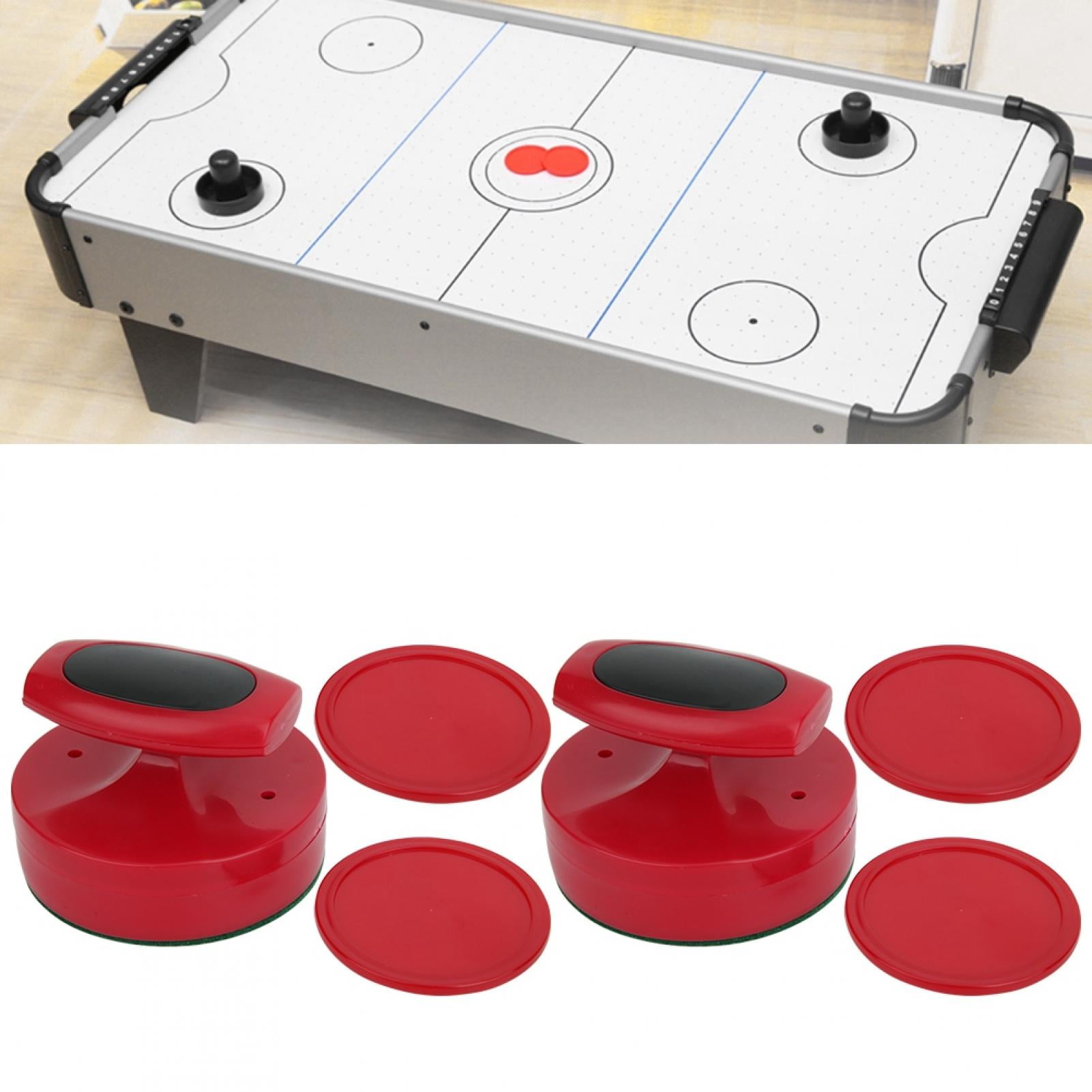 Table Hockey Pusher Pucks Set with 4Pucks ABS Table Hockey Accessories Large Red 