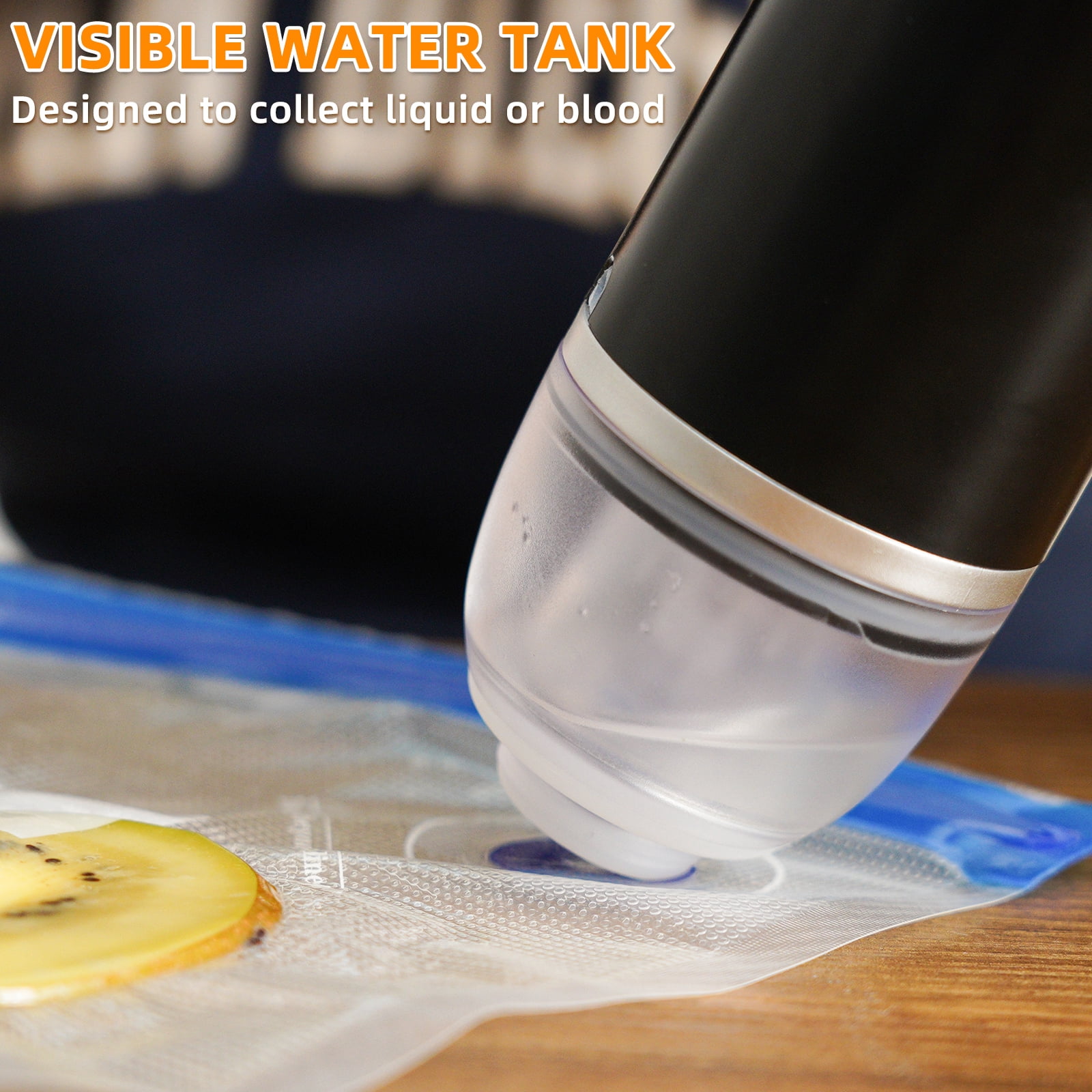 YEERSWAG Handheld Vacuum Sealer Cordless Portable Food Sealer Machine for Travel, Kitchen, Freezer,5 Reusable Bags Included