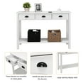 thumbnail image 3 of Costway Table Console 47 Pouces Table de Hall Bureau d'Appoint Table d'Accent Tiroirs Étagère Entrée, 3 of 10