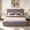 Gray, variant on Advwin Queen Cloud Bed Frame with Headboard, Boucle Upholstered Low Platform Bed with Anti-Collision Soft Sponge Cushion & Heavy Duty Metal Frame for Bedroom, No Box Spring Needed, Cream