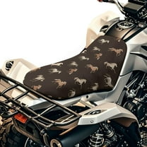 Renewold Breathable ATV Seat Cover 25.2x10 Inch, UV Resistant & Waterproof Four Wheeler Seat Protector for Summer Heat, Universal Fit Honda/Polaris/Kawasaki, Horse Brown
