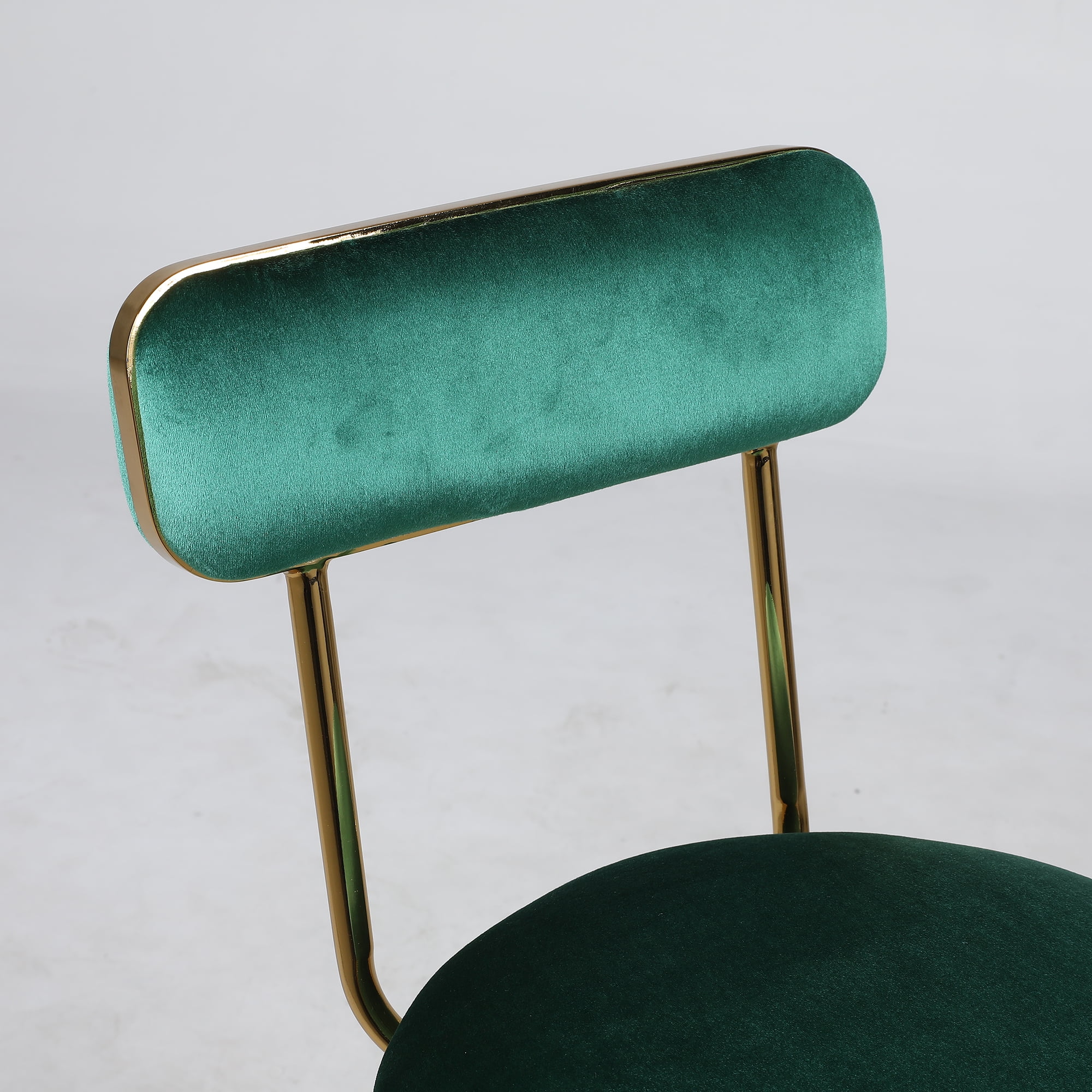 Resenkos Vintage Velvet Bar Stools set of 2 Dining Chairs Footrest, Counter height Barstools for Kitchen Counter, Green Resenkos Vintage Velvet Bar Stools set of 2 Dining Chairs Footrest, Counter height Barstools for Kitchen Counter, Green