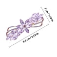 thumbnail image 2 of QUMIIRITY Clip Metálico Para Mujer Con Rhinestones Púrpura Ligero Para Uso Diario Cómodo, 2 of 8