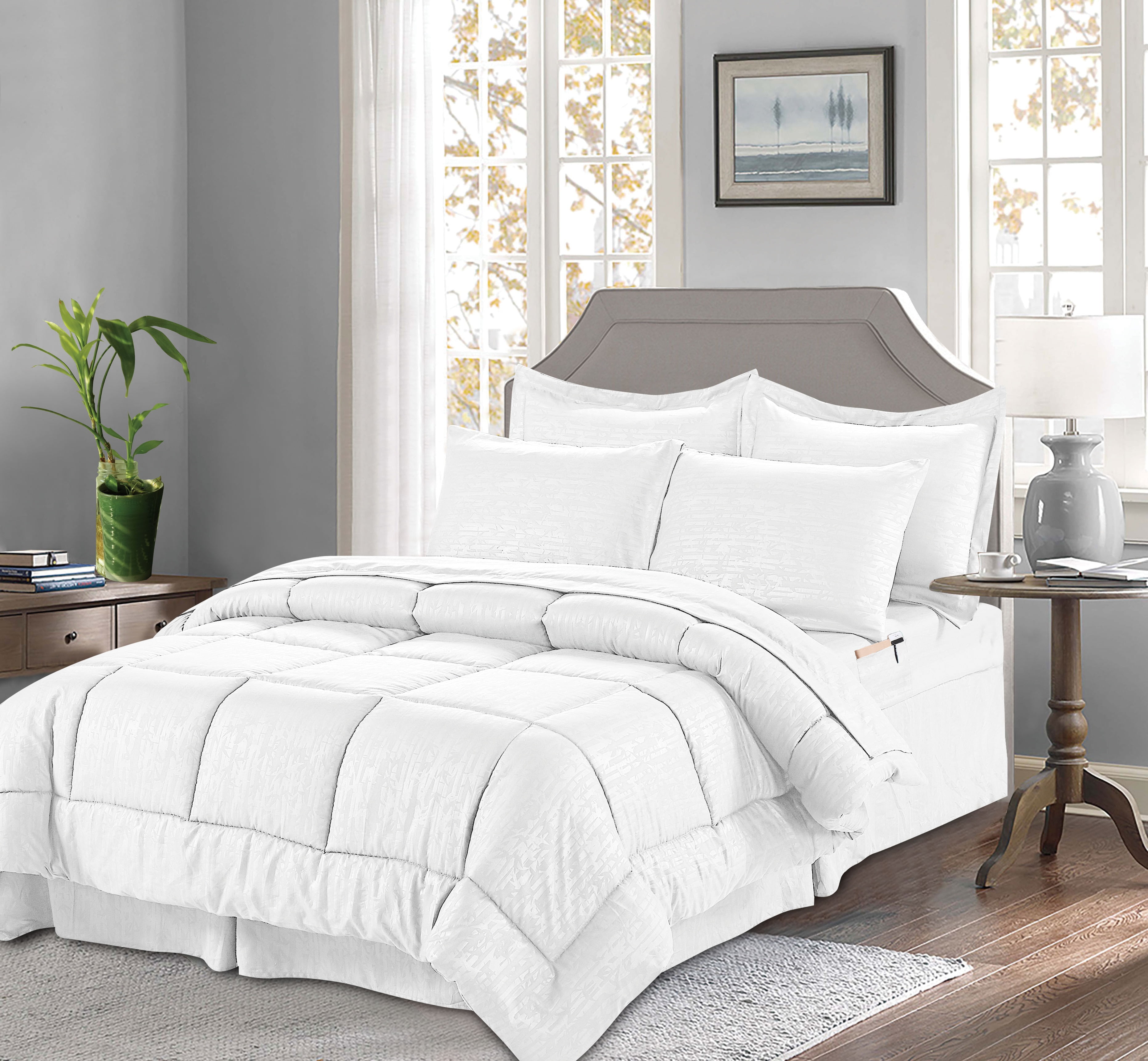 Simple Elegance by Royal Bath 8 Piece Down Alternative Bamboo Embossed